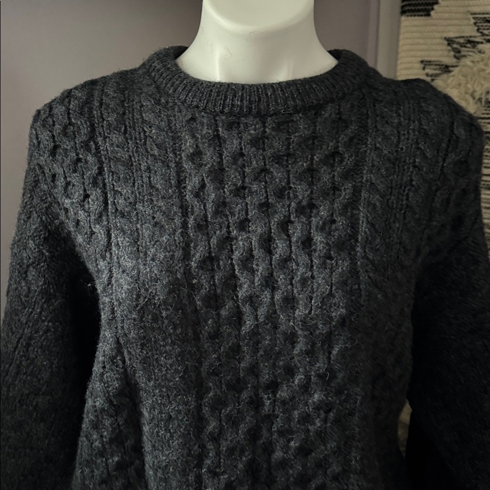 Celtic Country Vintage 100% Wool Cable Knit Sweater XL